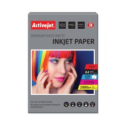 Papier fotograficzny matowy Activejet AP4-125M100 - A4, 100szt